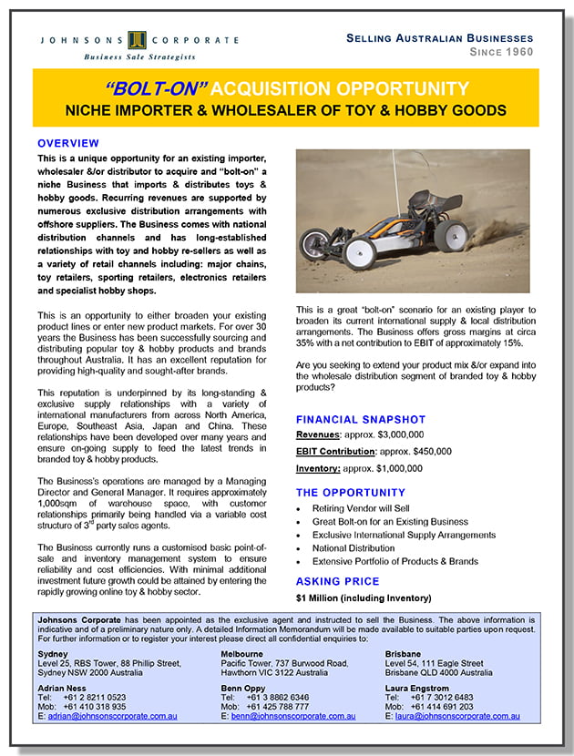 One-Page Deal Teaser
for Marketing Campaign